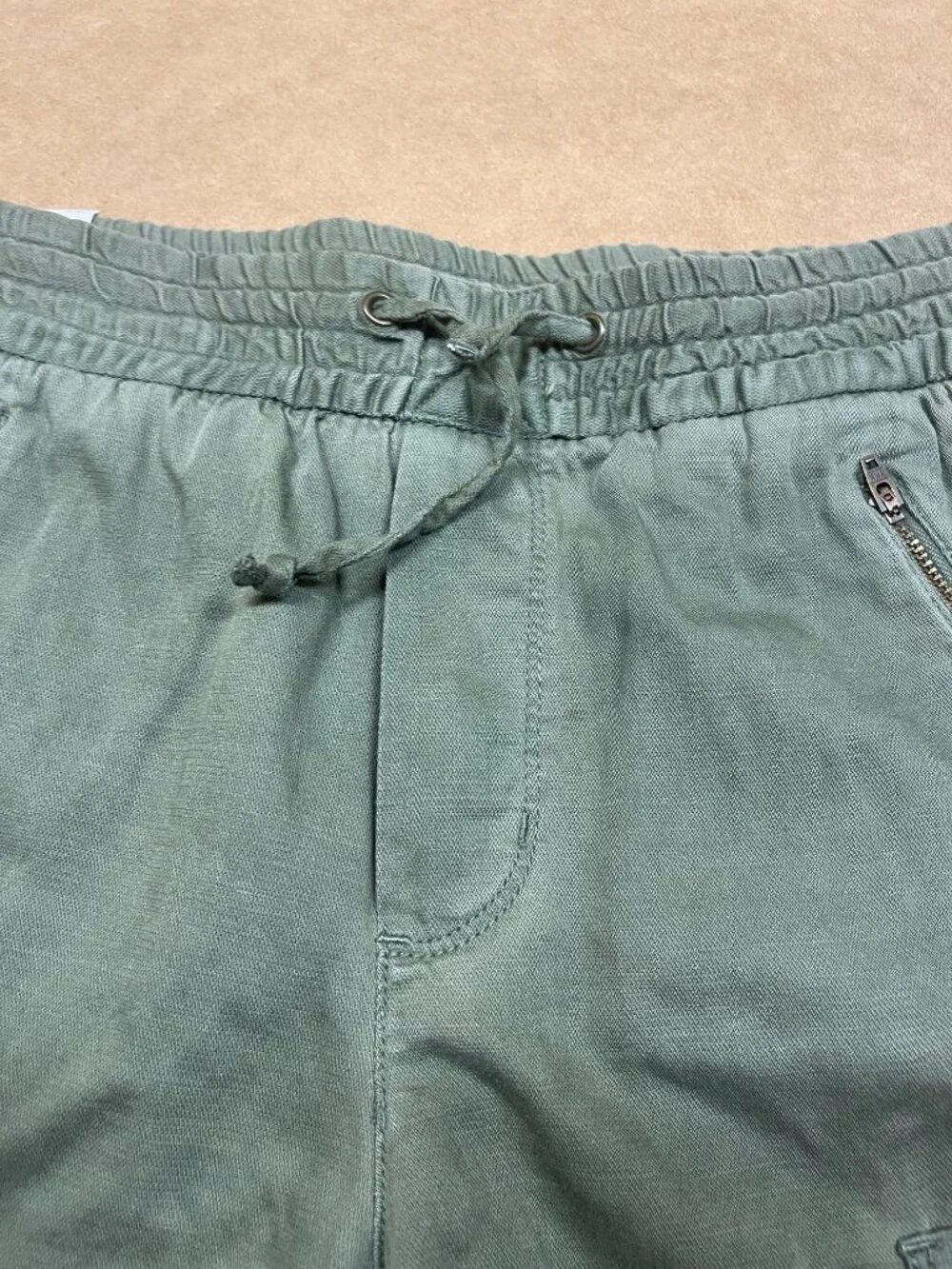 Zara Premium Denim Collection Cargo Pocket Jogger Size Small Army Green NEW NWT